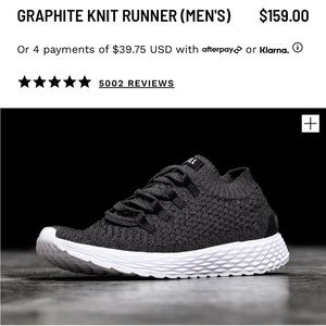 NOBULL GRAPHITE KNIT RUNNER (MEN'S)- Size 8